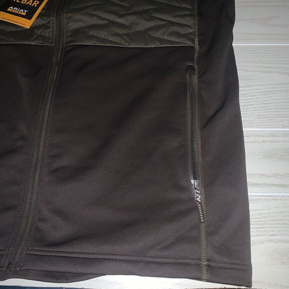 Ariat Rebar Cloud 9 Mens Vest XL Tall Workwear Zone Welded Insulation Brown - Picture 4 of 9